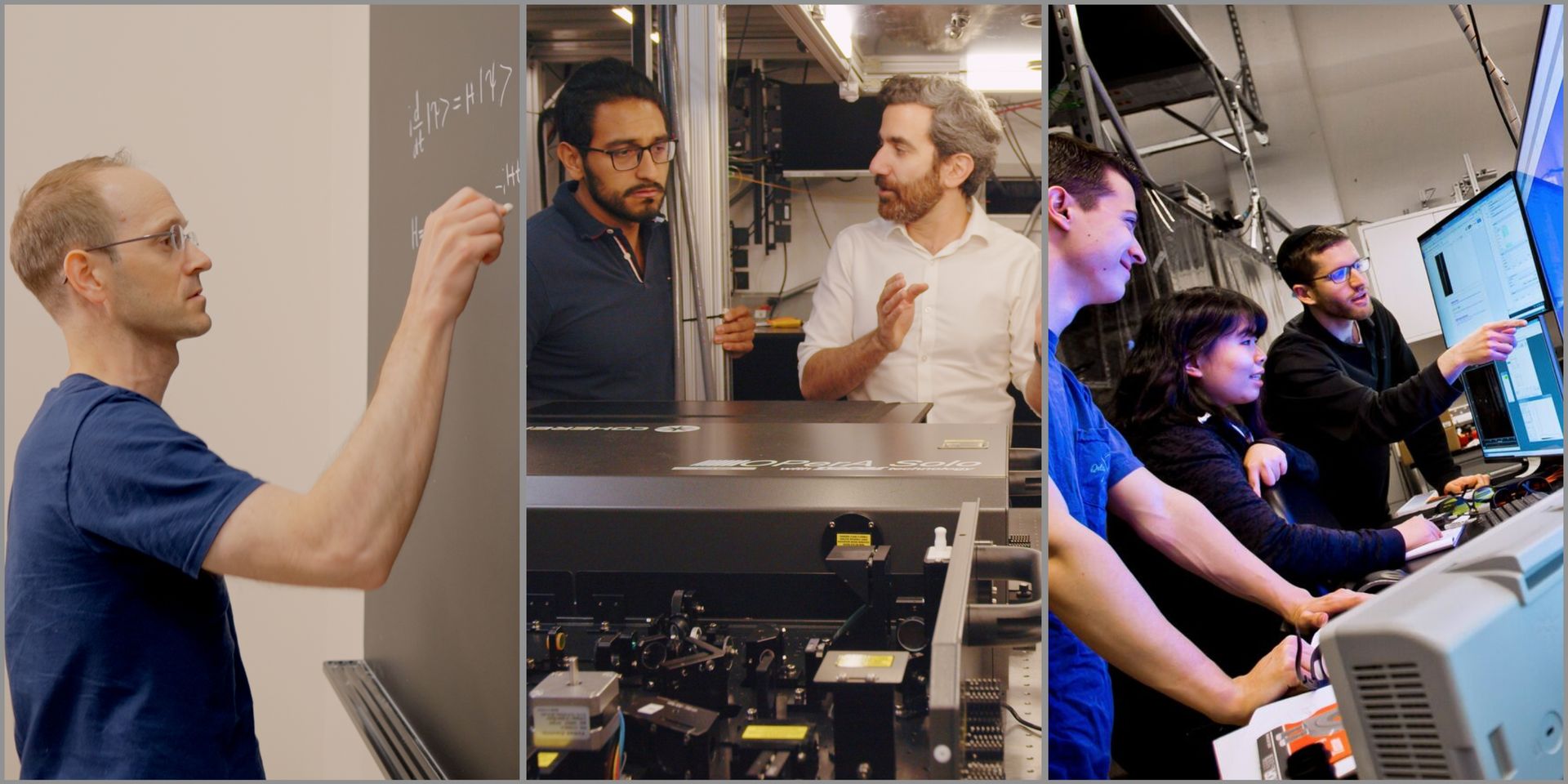 Collage of quantum researchers.
